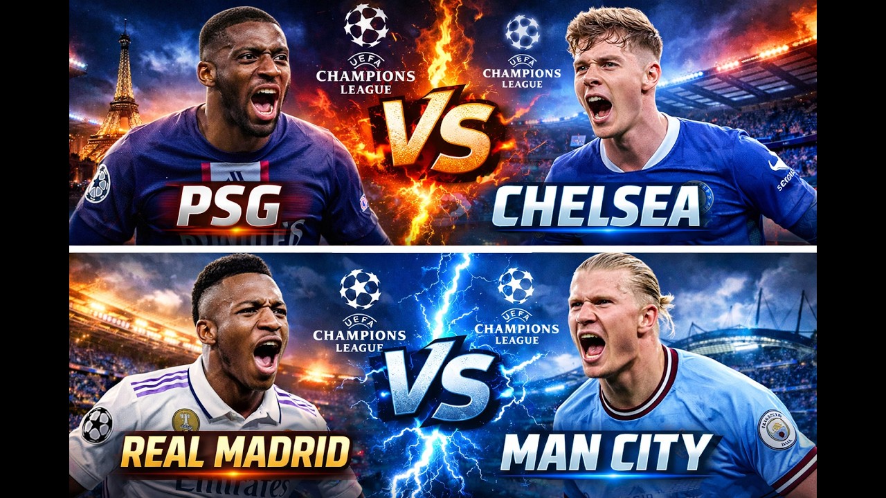 EKISAAWE: Real Madrid Vs Man City & PSG Vs. Chelsea | UEFA Champions League | WATCH-ALONG