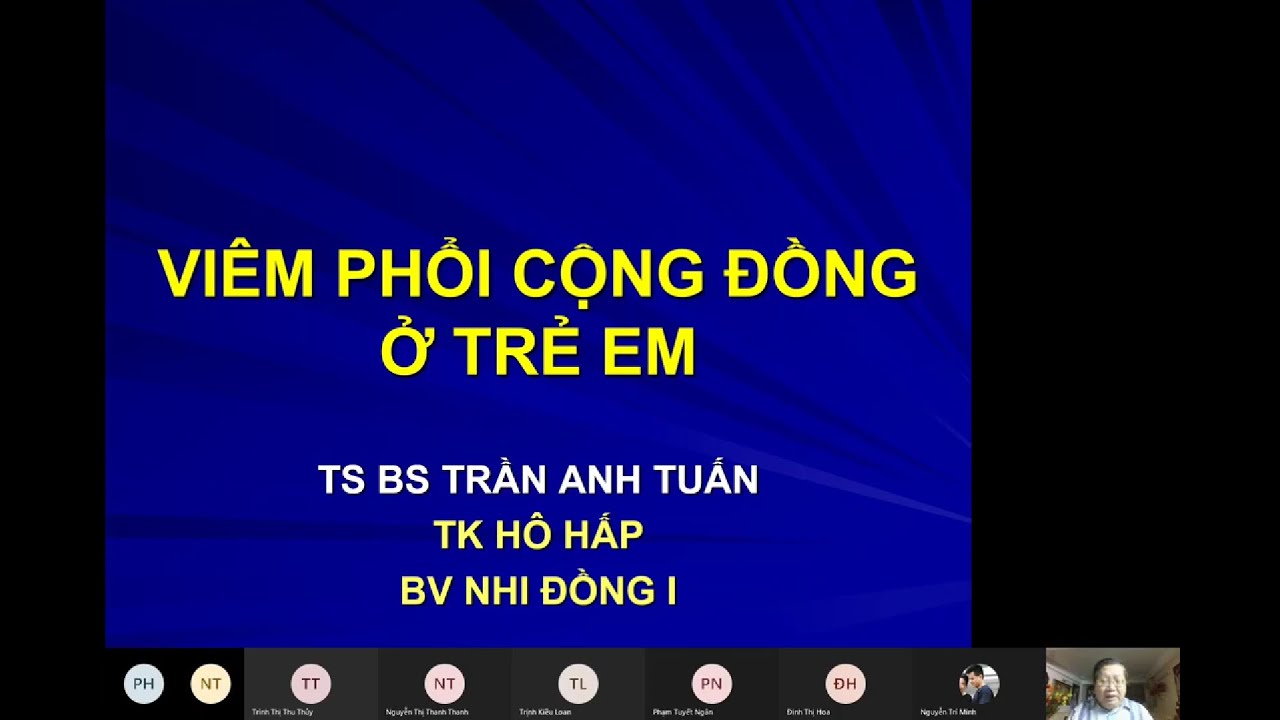 VIÊM PHỔI CỘNG ĐỒNG Ở TRẺ EM .TS.BS TRẦN ANH TUẤN .BV NHI ĐỒNG 1