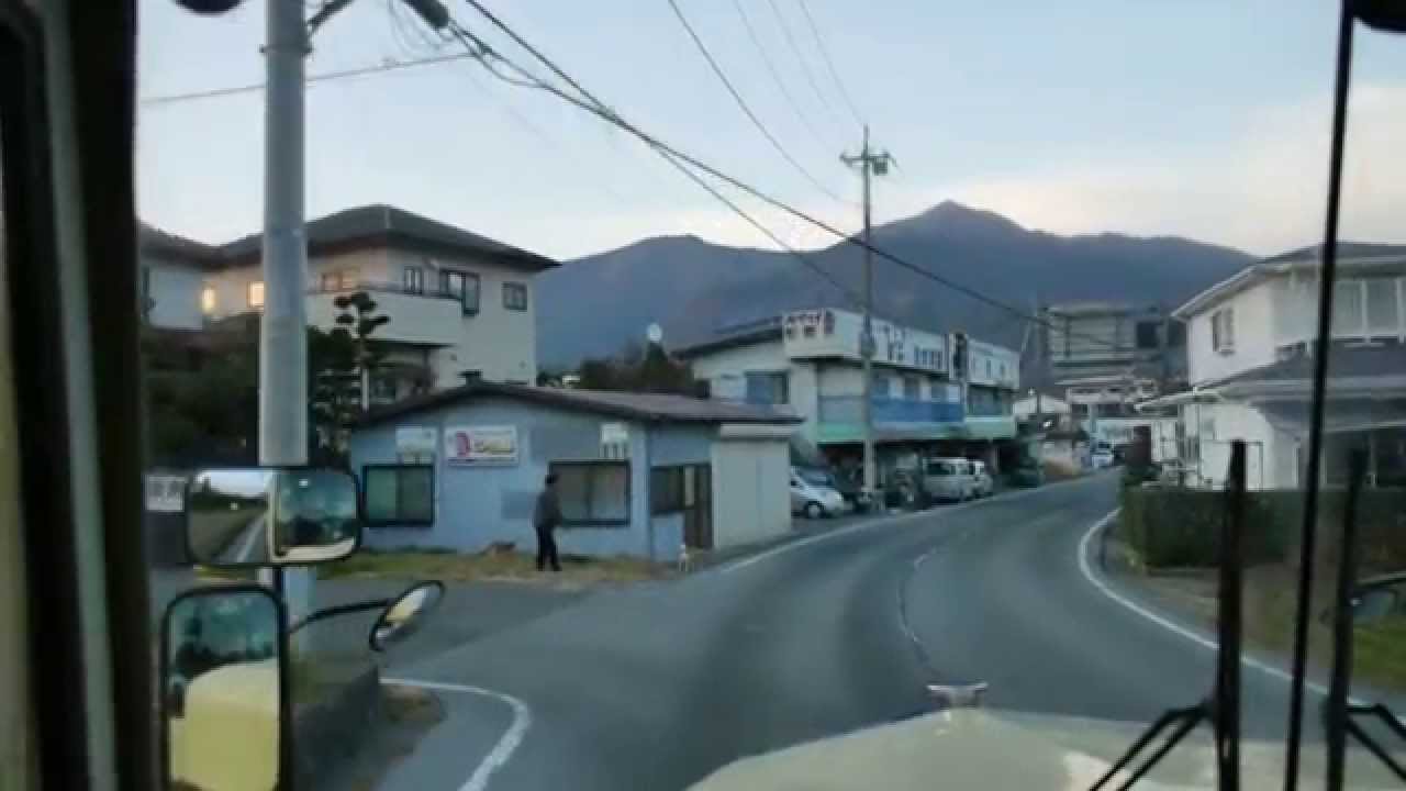 【前面展望】河口湖駅～富岳風穴～道の駅かつやま～河口湖駅【西湖周遊レトロバス・大渋滞中!】