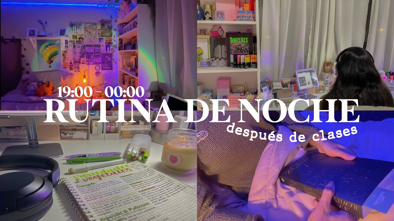Rutina de noche después de clases ✨ || skincare, chill, journaling…