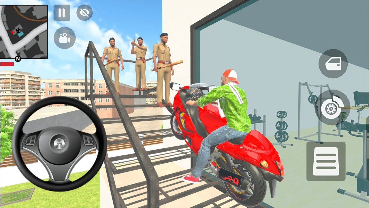 Franklin Bike Escape 🚴‍♂️ | Police Attack Scene 🔥 | Indian Theft Auto Open World Gameplay