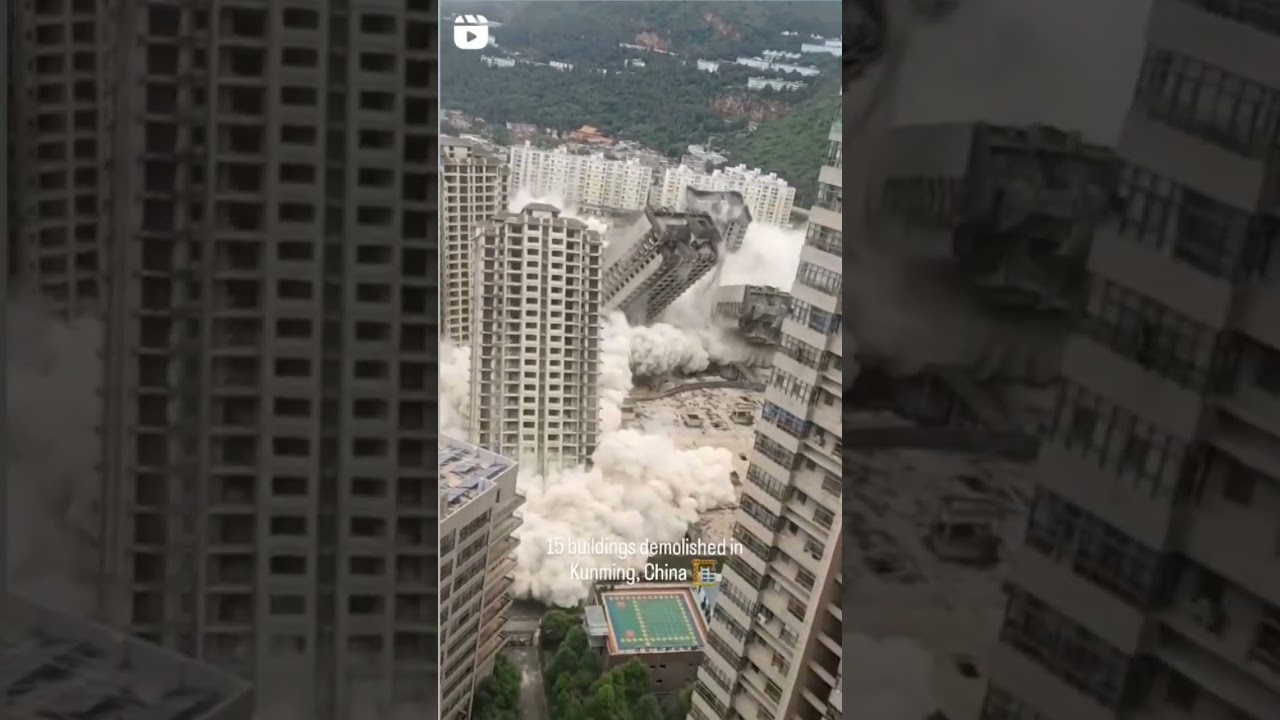 15 Buildings demolished in kunming, China #building #construction #china #civil.#demolition