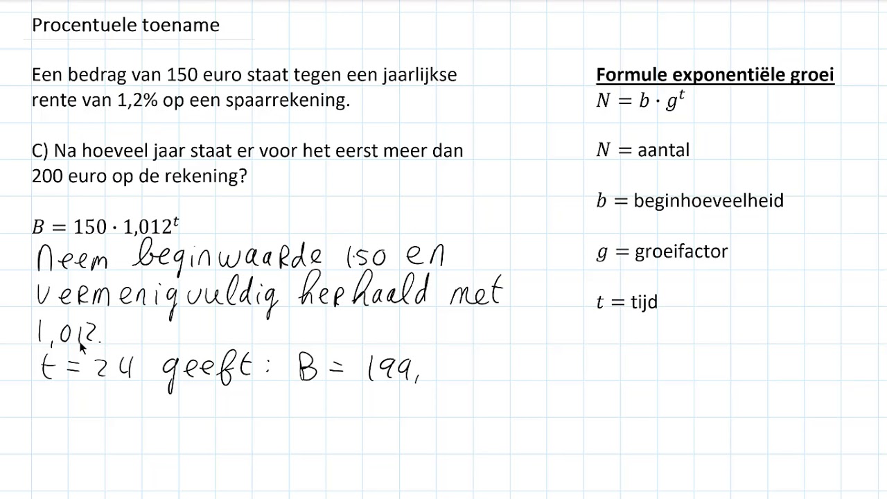 Procentuele toename (3 HAVO & 3 VWO)