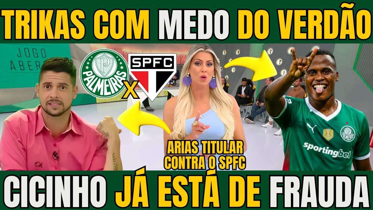JOGO ABERTO! OS TRIKAS COM MEDO DO VERDÃO QUE VEM EMBALADO E COM ARIAS DESTROINDO NOTICIAS DO VERDÃO