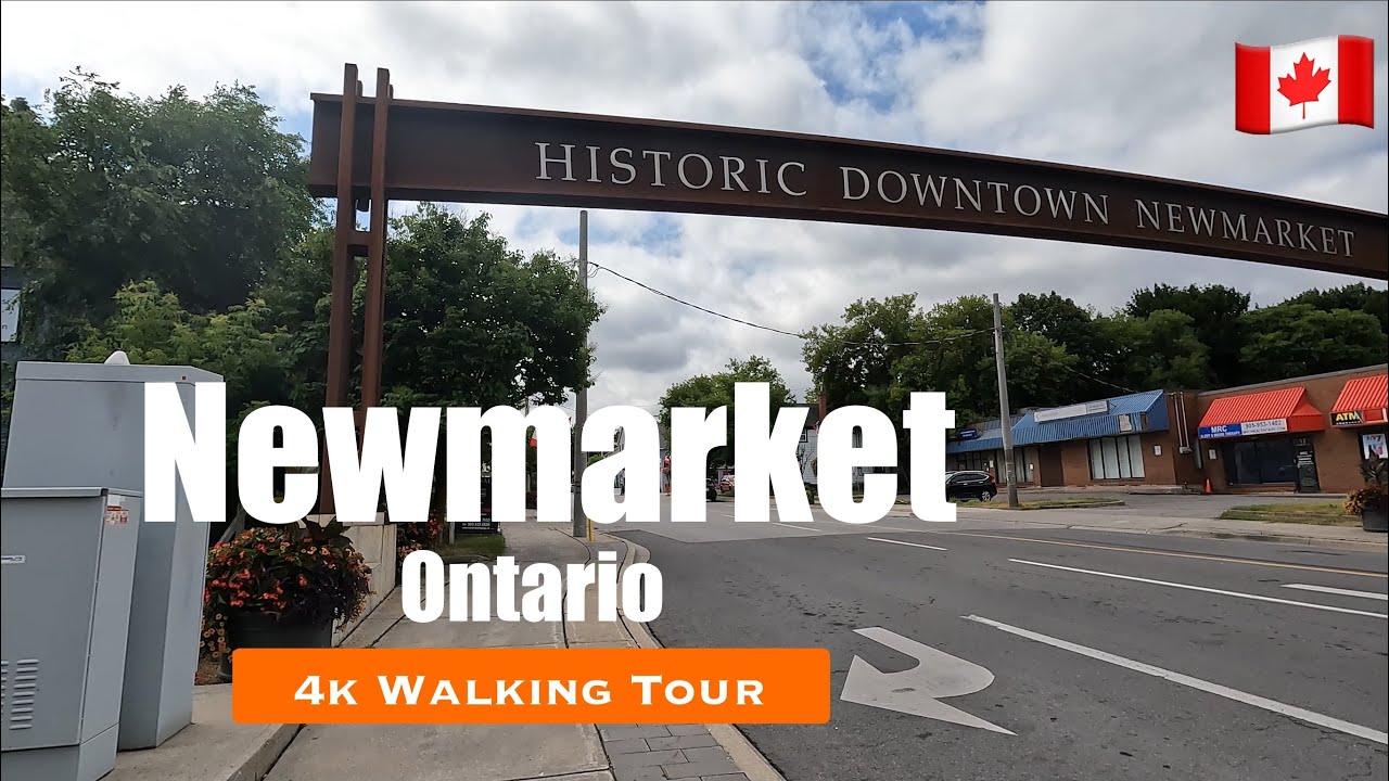 [4K] Discovering Small-Town Charm, Newmarket Ontario Canada Walking tour - Downtown | #262