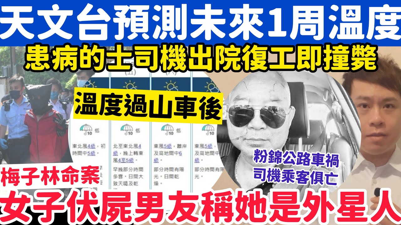 天文台預測未來1周溫度？大埔女子伏屍男友稱她是外星人？6-3-2026