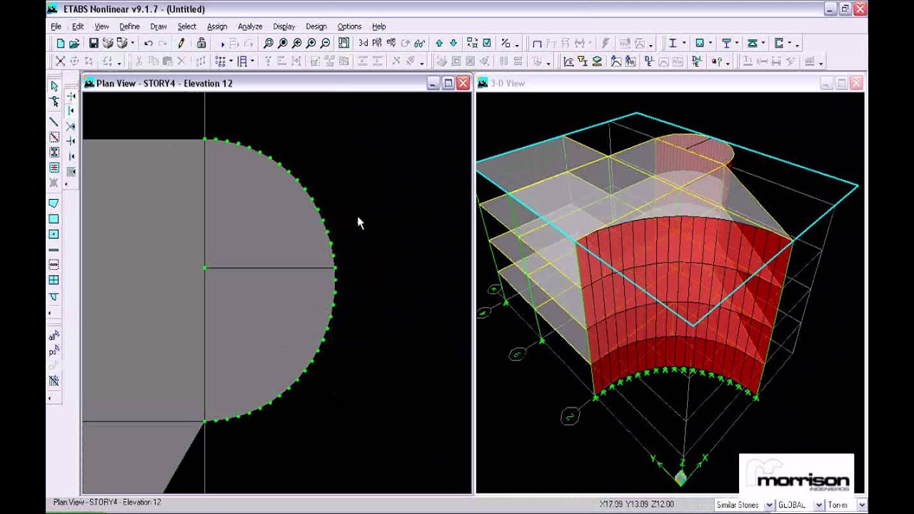 Video 1de ETABS  Modelizaci&oacute;n de Estructura con Muros Curvos