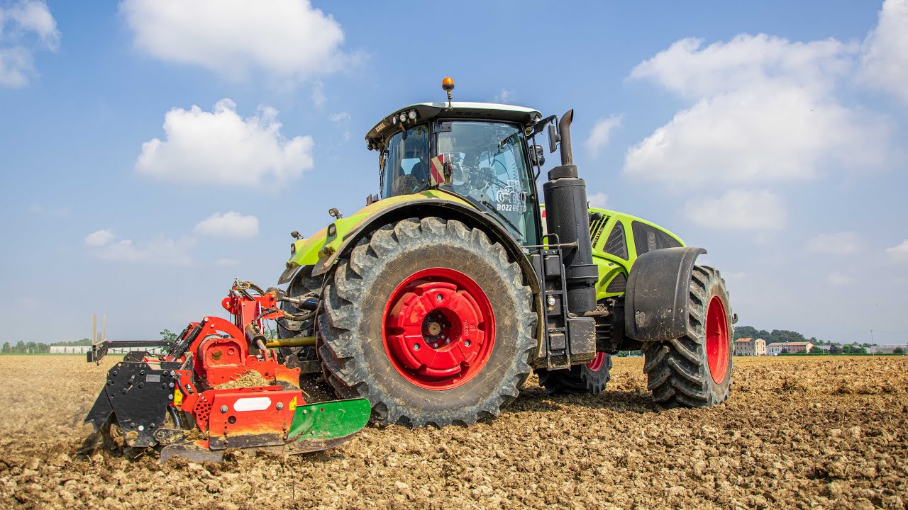 Claas Axion 950 & New Holland T7.270 + Мужская борона Гаспардо