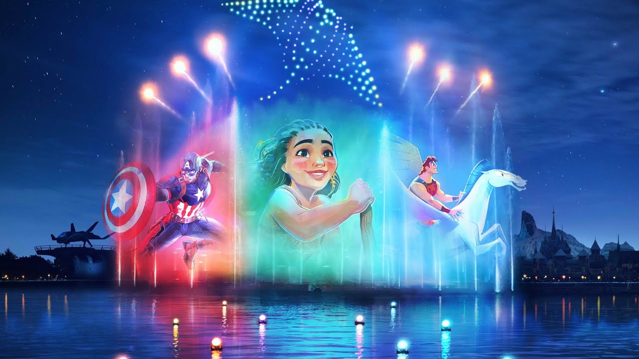 Disney Cascade Of Light | Disneyland Paris | Show Complet