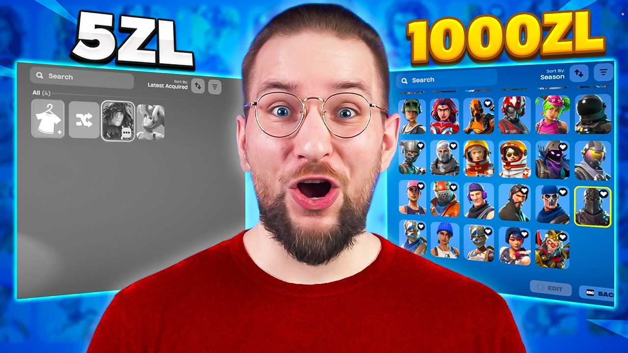 OTIWERAM KONTA FORTNITE ale każde następne jest 2x DROŻSZE