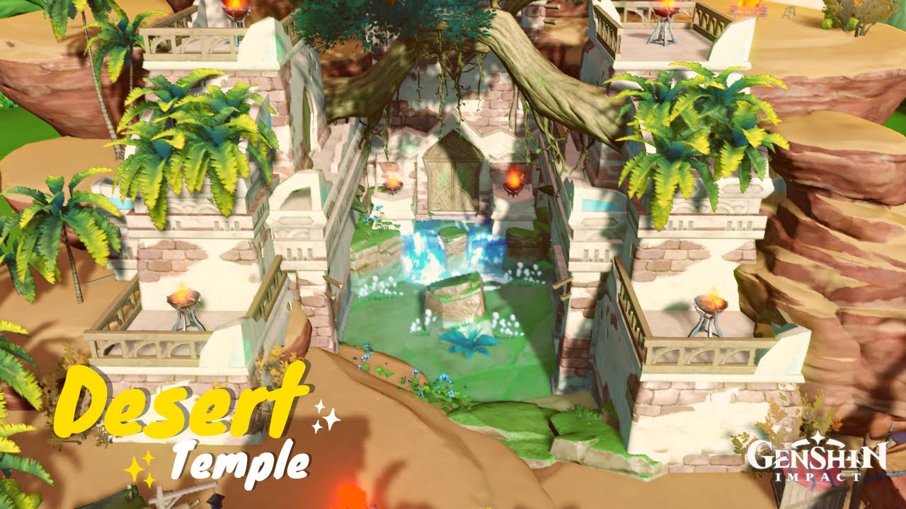 Desert Temple 🏜 || Genshin Serenitea Pot Design (Sublime Spicewood)