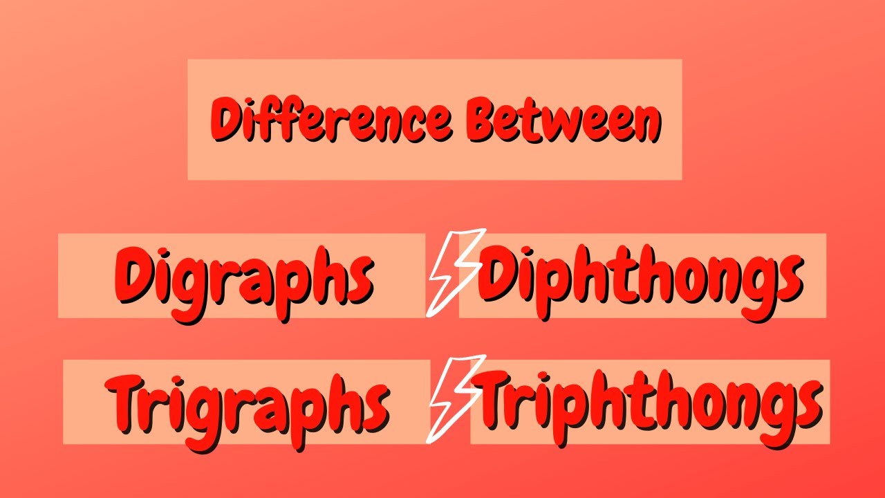 Difference Between Digraph/ Diphthong and Trigraph/Triphthong