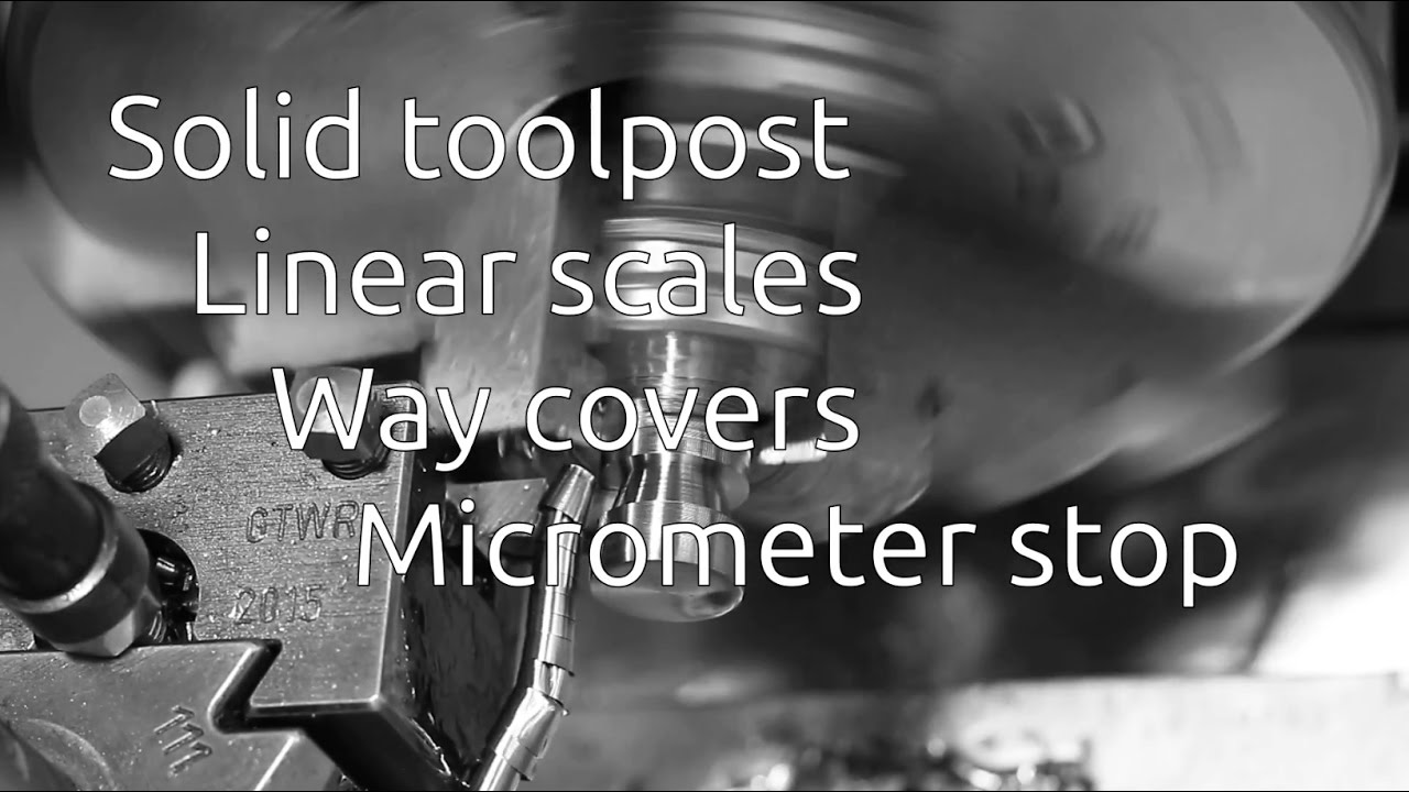 Lathe DRO, Way covers, Solid toolpost, Micrometer Stop