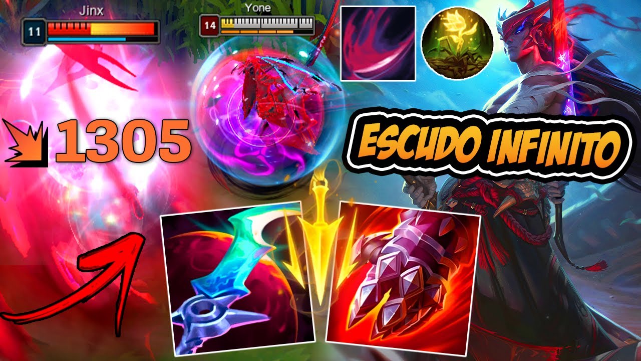 A BUILD SECRETA DO YONE MID DE ECLIPSE COM ESCUDO INFINITO - LEAGUE OF LEGENDS