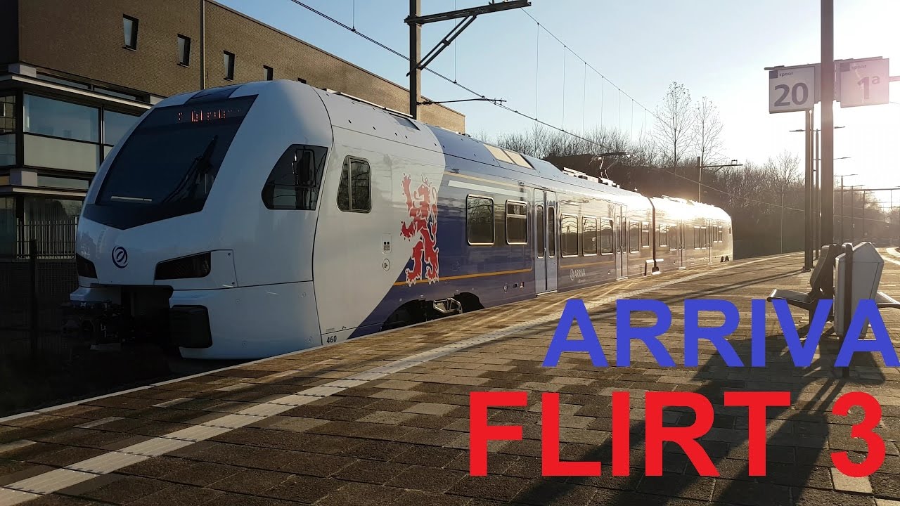 Arriva Flirt 3 nieuwe trein op station Roermond en Sittard