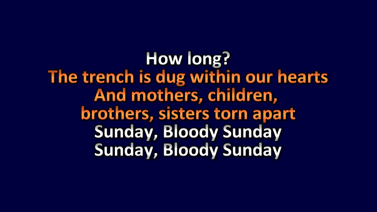 U2 - Sunday Bloody Sunday - Karaoke Instrumental Lyrics - ObsKure