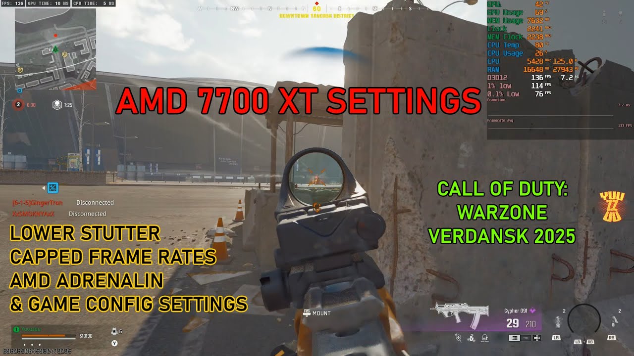 AMD 7700 XT I7 14700K WARZONE VERDANSK SETTINGS 1440p