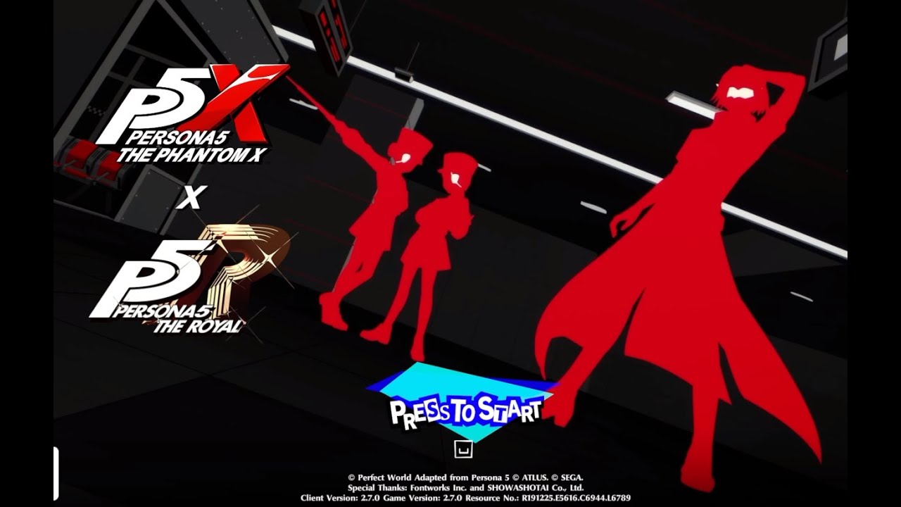 Анимация входа в игру P5X x P5R: тема и музыка! Круто! ψ(｀∇´)ψ
