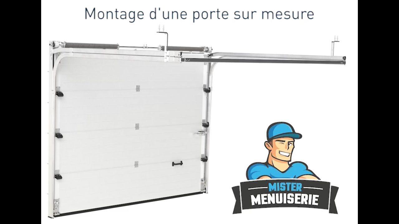 Porte de garage sectionnelle sur-mesure - Montage complet - MisterMenuiserie