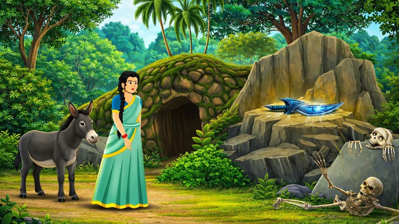 गुफा की जादुई तलवार और शापित गधा | Hindi Story | Hindi Kahaniya | Moral Stories | cartoon story