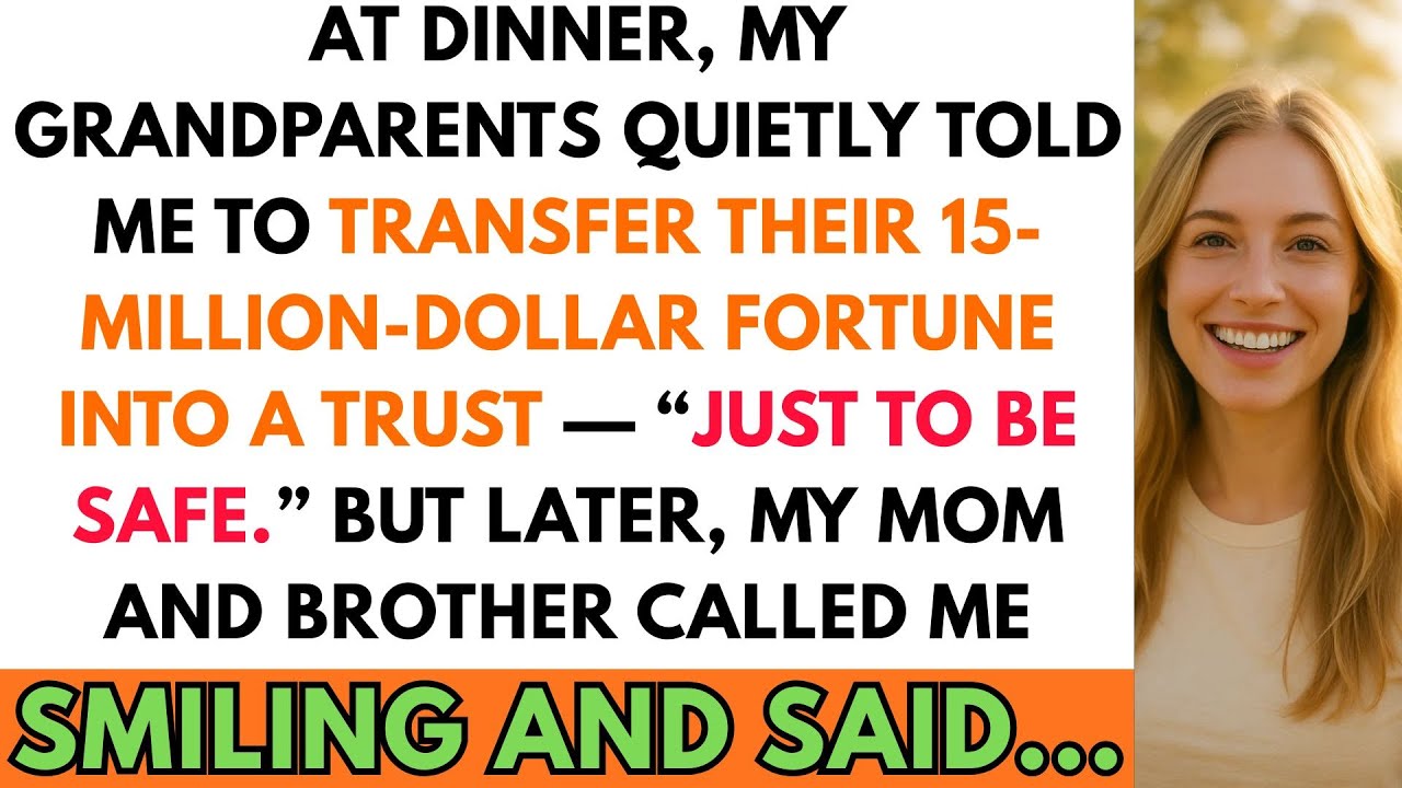 At Dinner, My Grandparents Quietly Told Me To Transfer Their Entire 15-Million-Dollar Fortune Into..