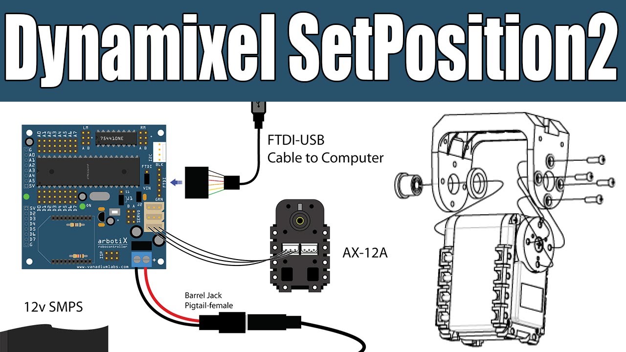 Dynamixel Tutorial 4: How to Set Positions to Multiple AX-12 Servos