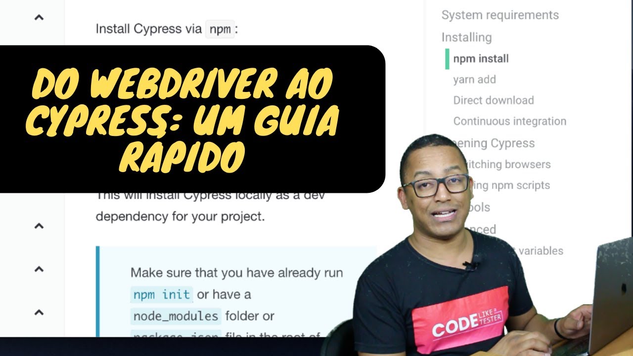 Webdriver ao Cypress: Um guia rápido