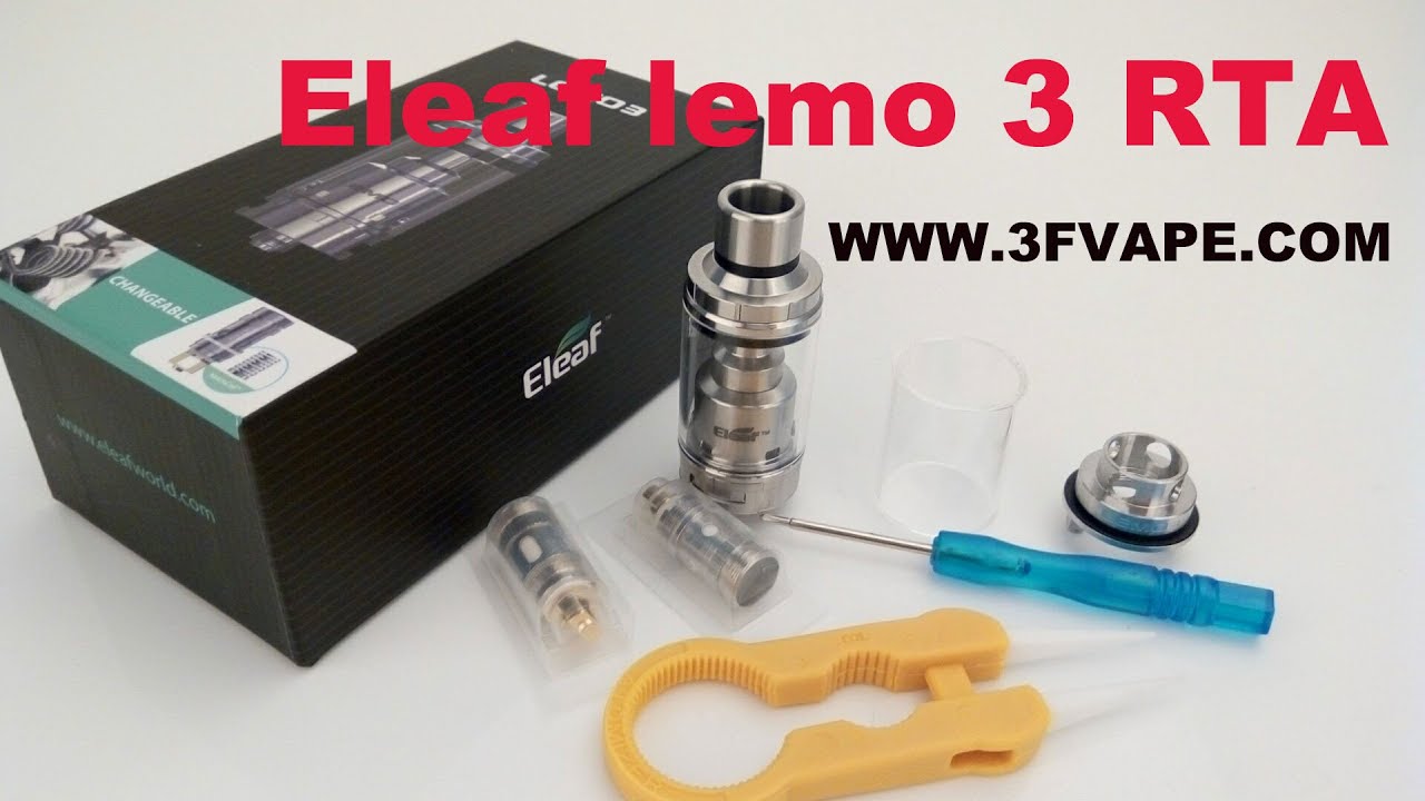Authentic Eleaf lemo 3 RTA Unboxing Review - 3FVAPE