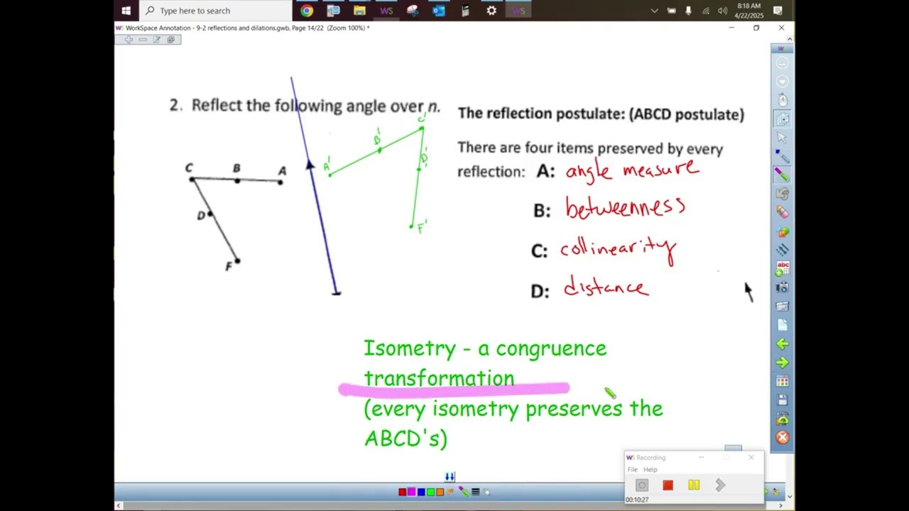 VIDEO 9-2: reflections with geometer