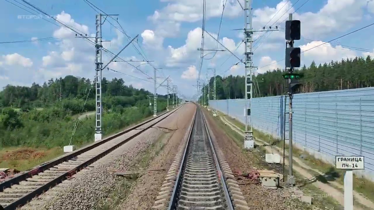 Видео из кабины Ласточки по маршруту Сосново - Приозерск. Карельский перешеек, Ленинградская обл.