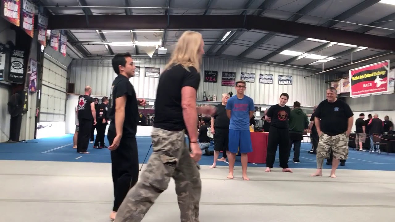M.A.C.E. Seminar Professor  Rusd Rhodes. Kodenkan DZR. Kenpo Jujitsu. Kubi Nuki Shime. Variation