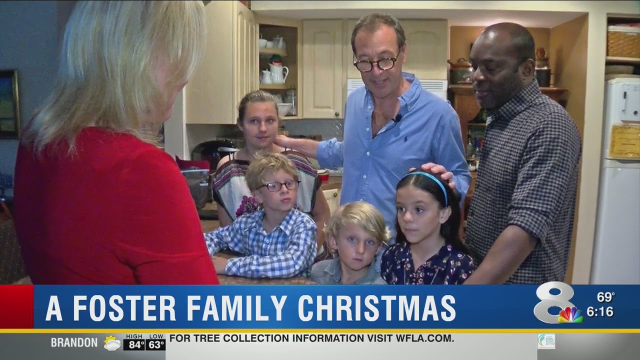 Couple spends Christmas with newly-adopted foster children