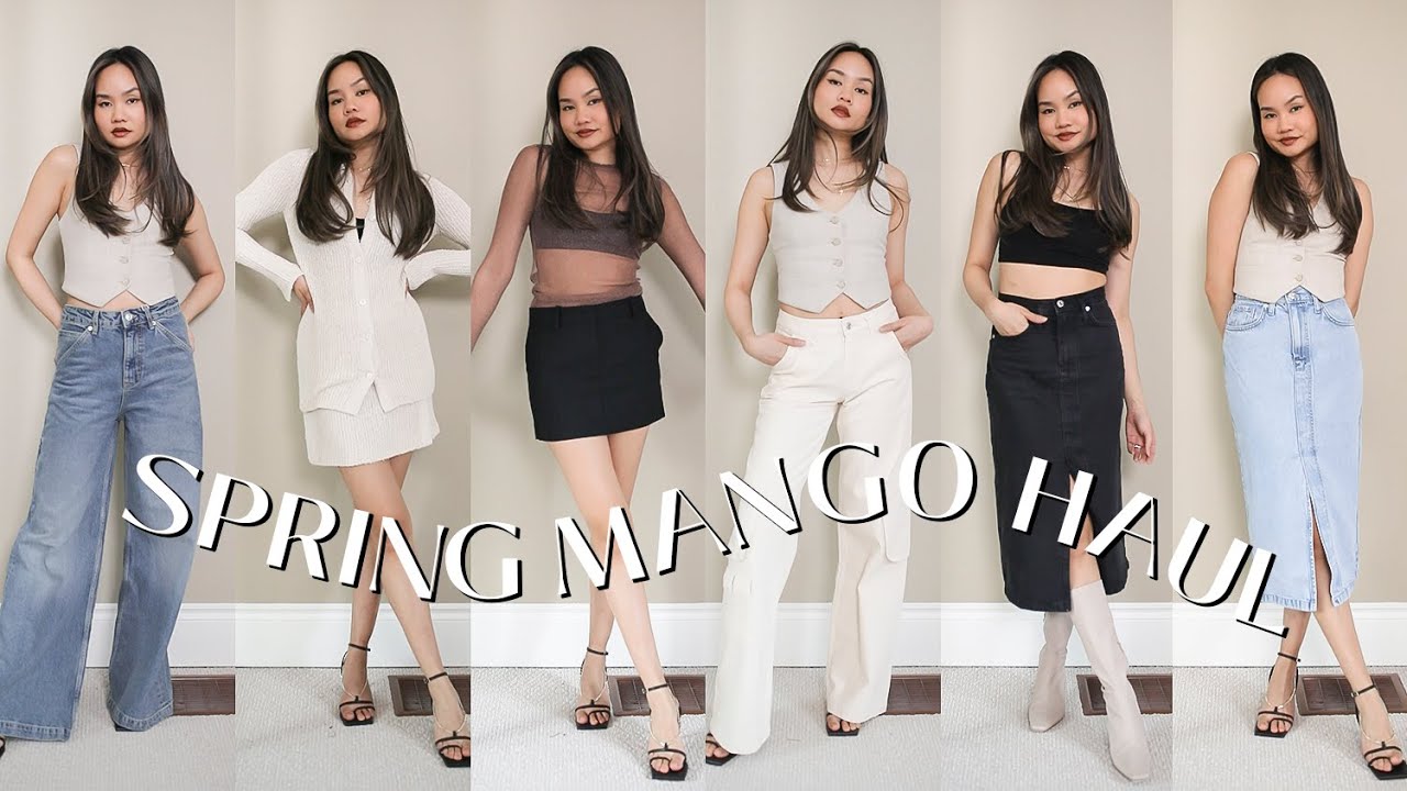 NEW IN MANGO SPRING UNBOXING HAUL - Review & Try On (Shopping for Paris Trip Outfits) | Victoria Hui