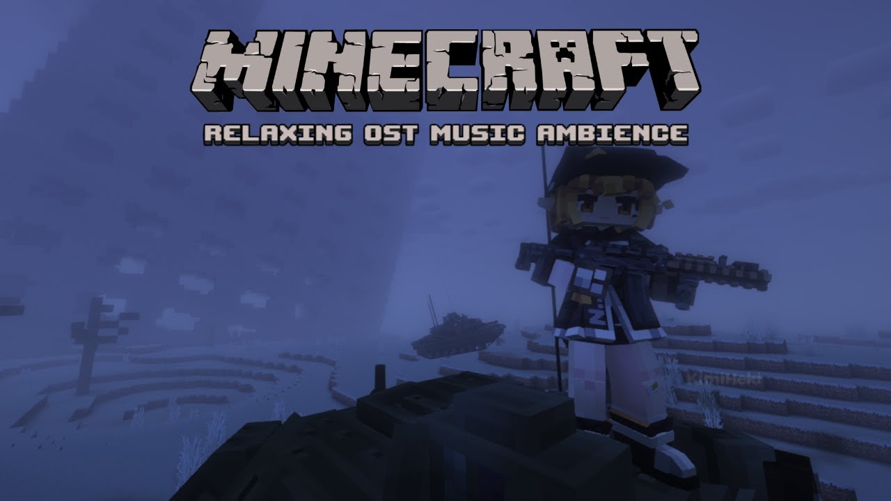 Minecraft relax music, the sky is dark like my mood