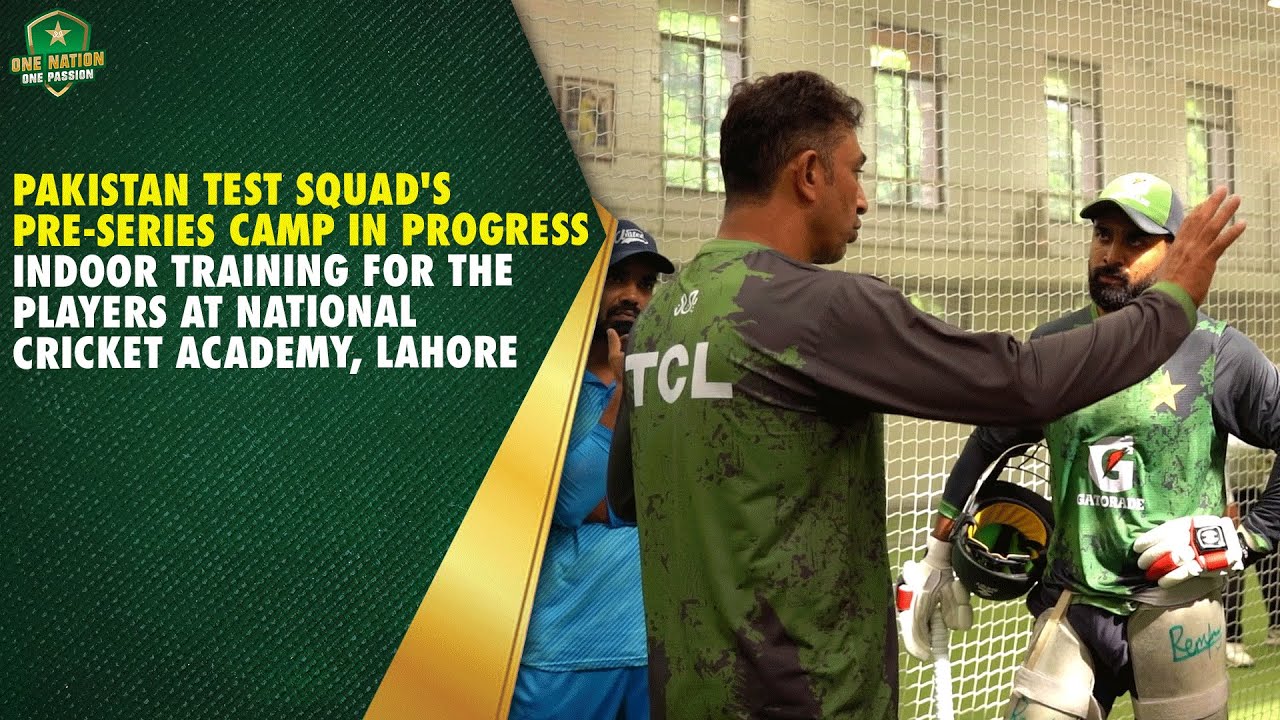 Pakistan Test squad's pre-series camp in progress ▶️ Indoor training for the players at NCA Lahore 🏏