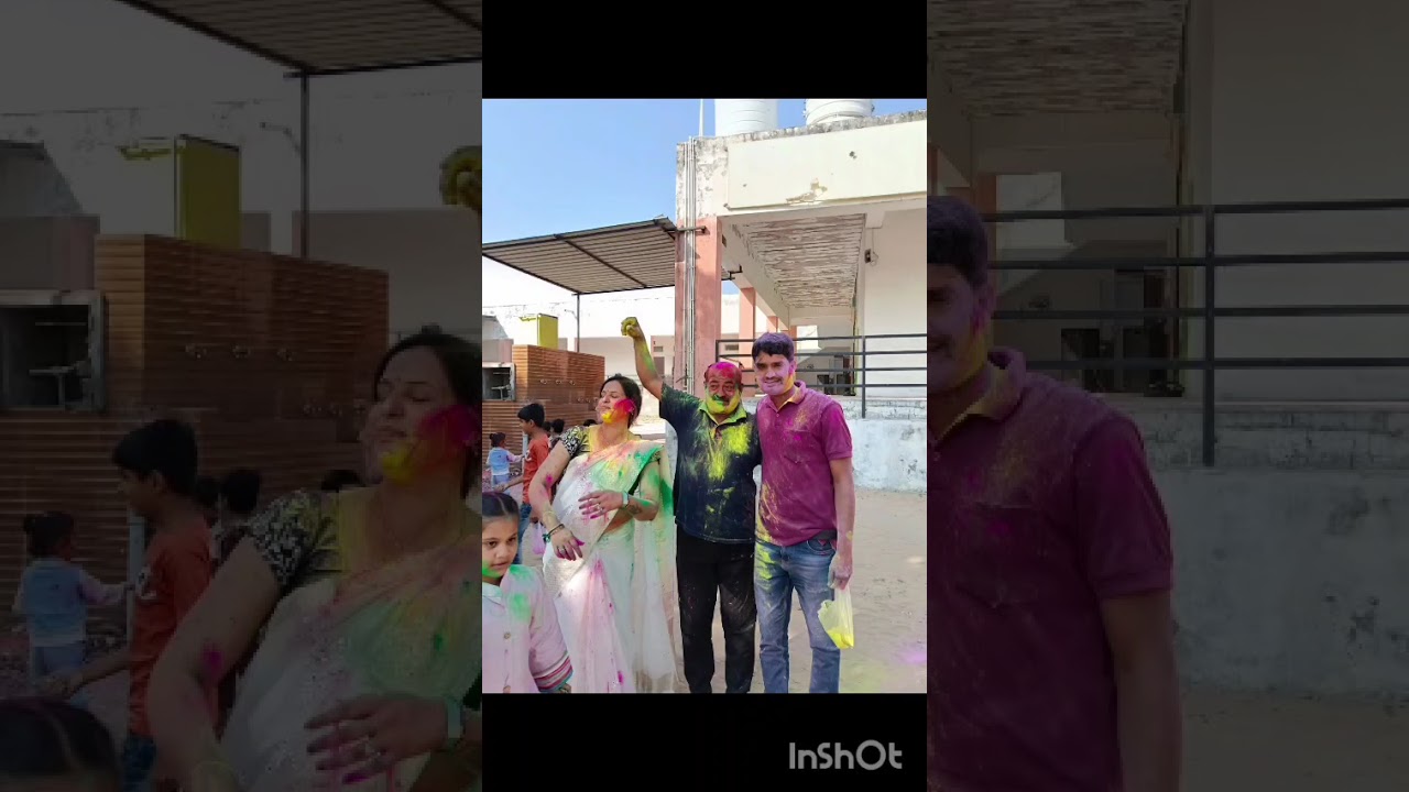 Holi celebration in sanskar secondary school Mithari 😌👏🏻