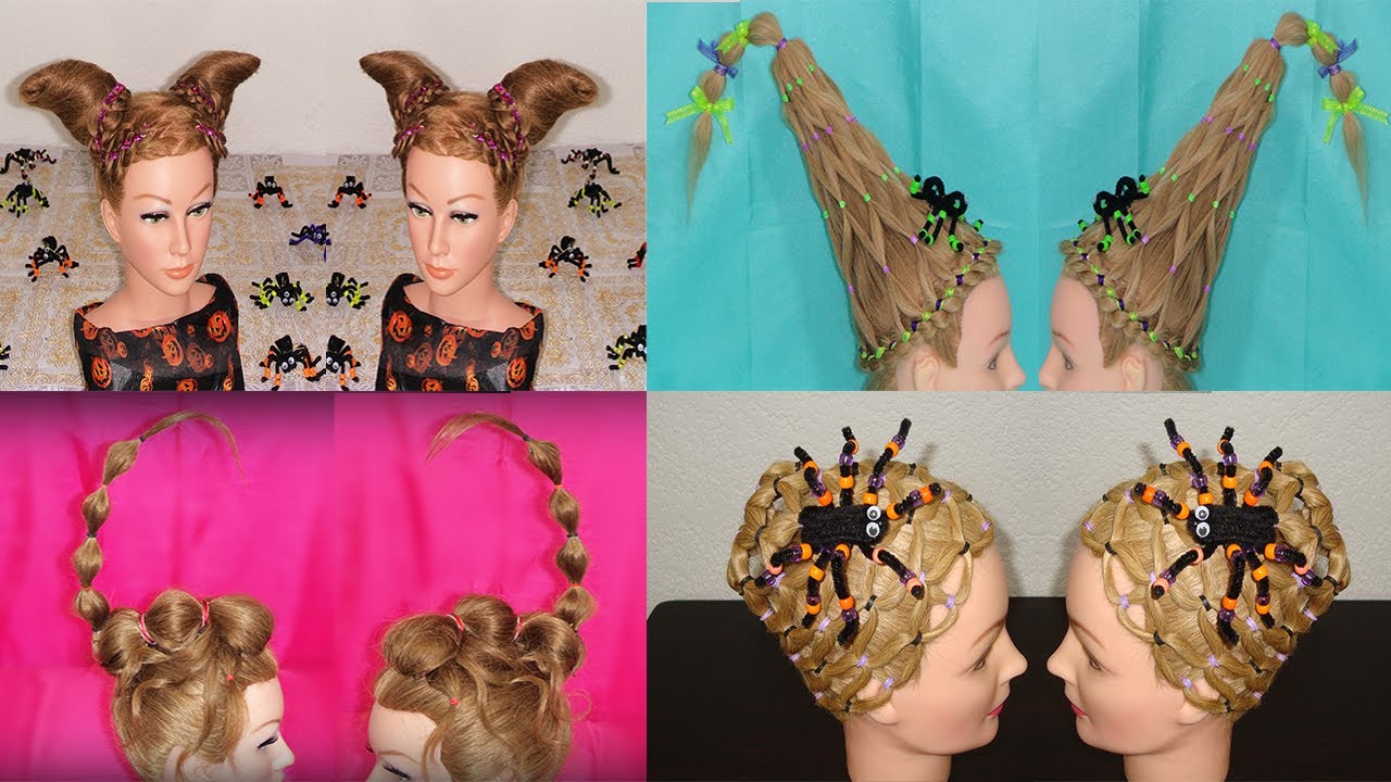HALLOWEEN HAIRSTYLES | PEINADOS PARA HALLOWEEN | PEINADO PARA DIA DE MUERTOS