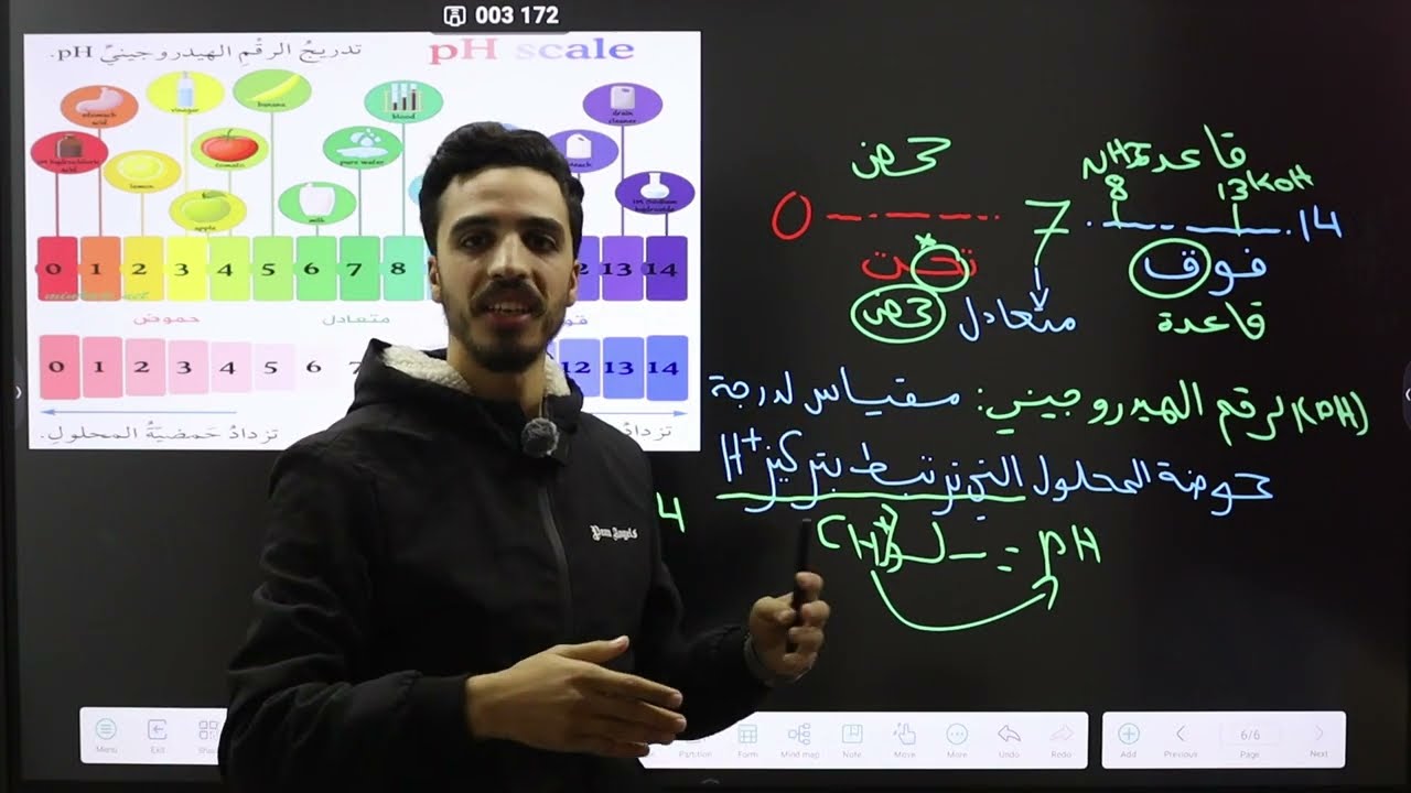 كيمياء الصف التاسع - خصائص الحموض والقواعد الجزء الاخير- الاستاذ عزالدين القواسمي