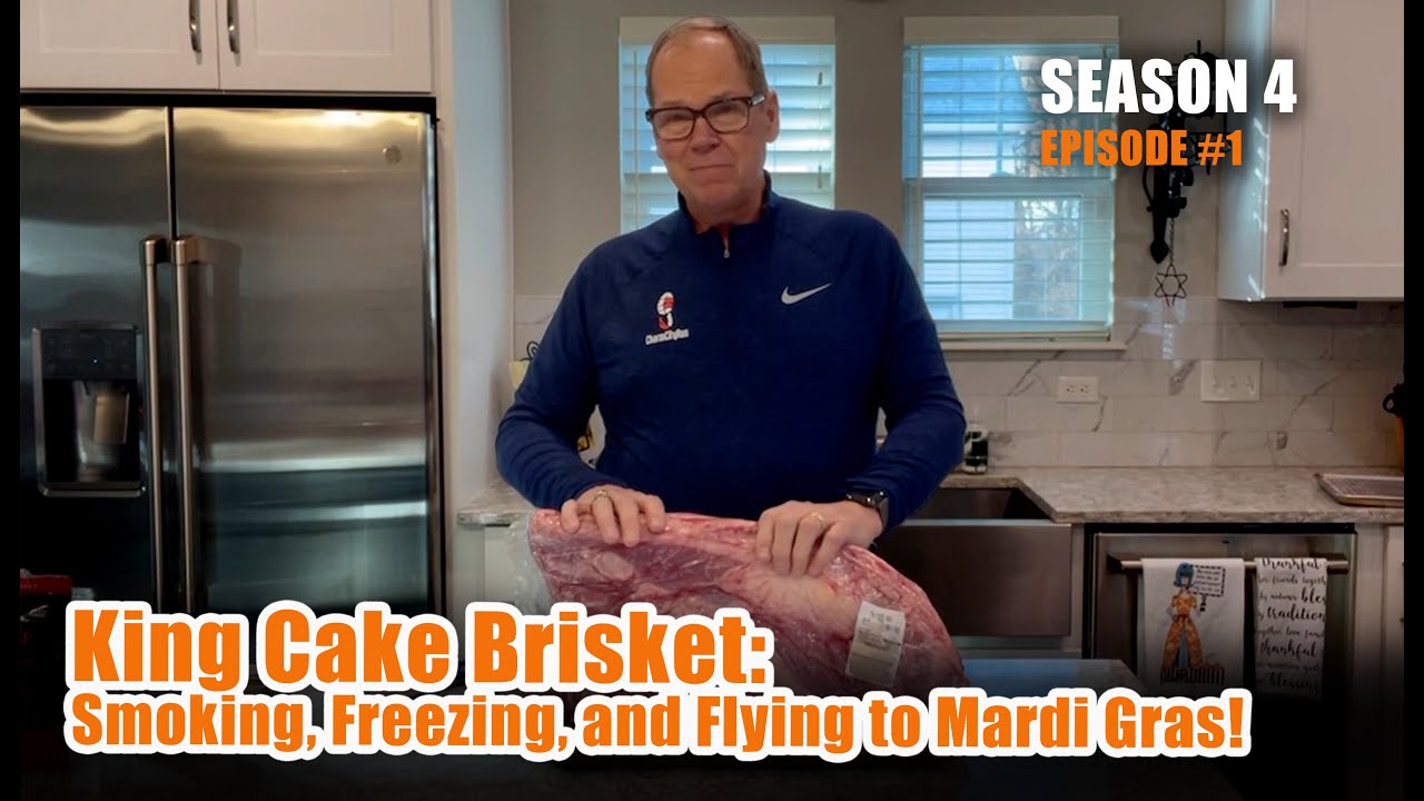 King Cake Brisket: Smoking, Freezing, and Flying to Mardi Gras!