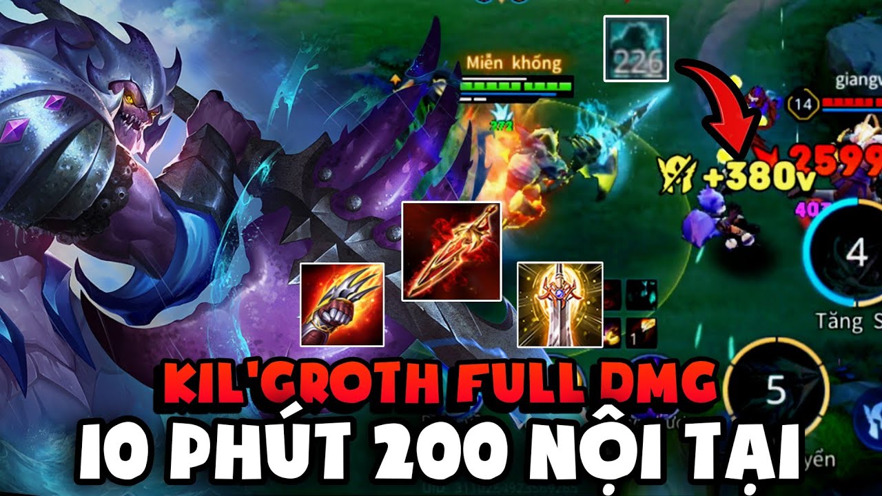 Kil'Groth FULL DMG Con Quái Vật Đường Top, 10 Phút Farm Gần 200 Nội Tại Sẽ Kinh Khủng Như Nào!!!
