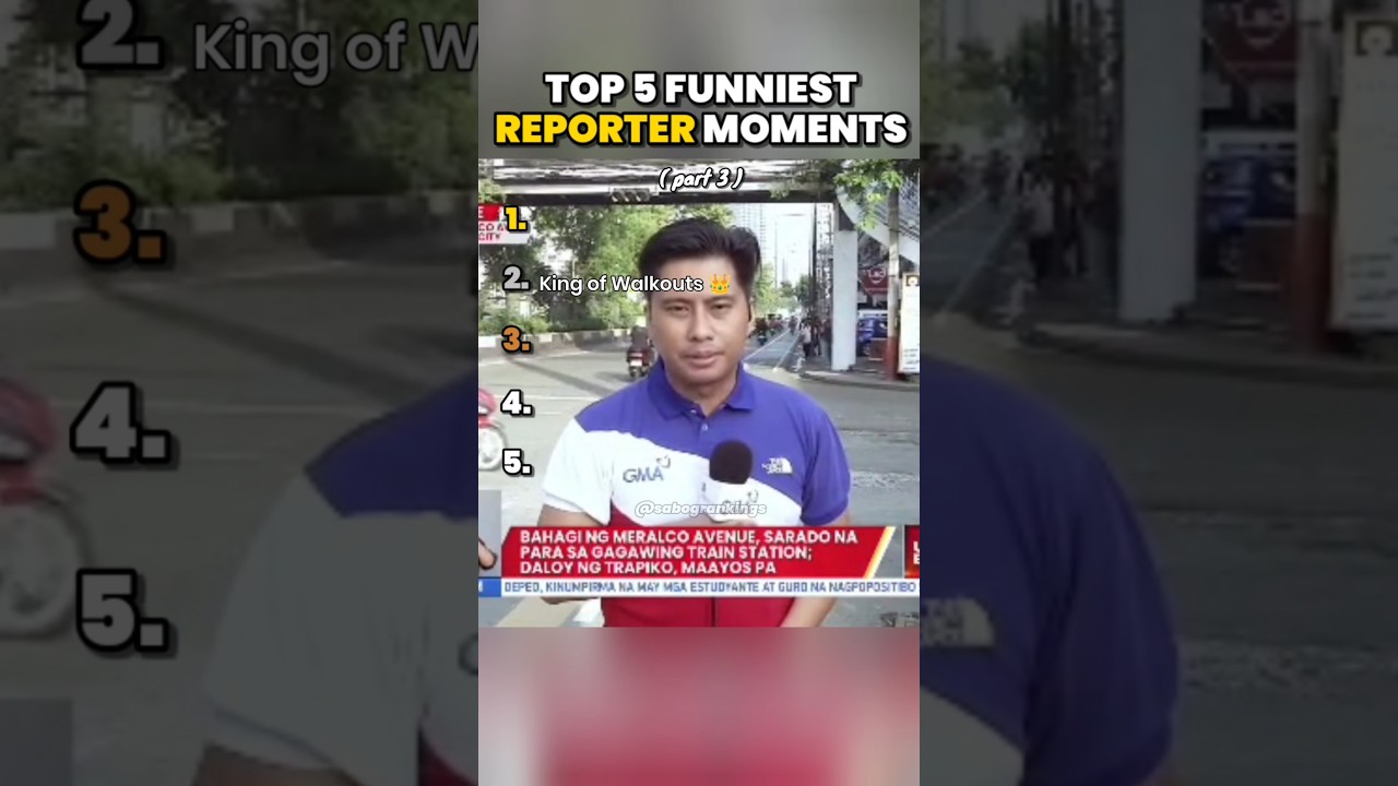Top 5 Funniest Reporter Moments #ranking #funny #pinoymemes #reportermoments #gmanews #abscbnnews