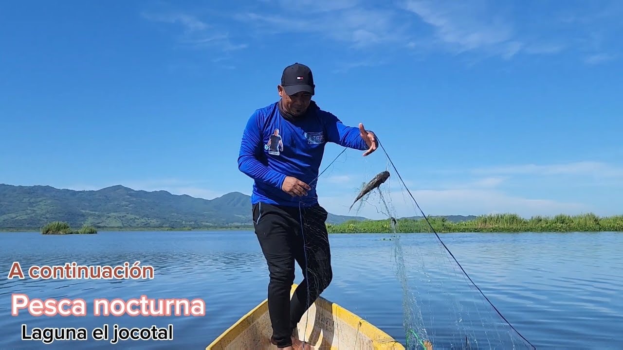 pesca nocturna en la laguna el jocotal