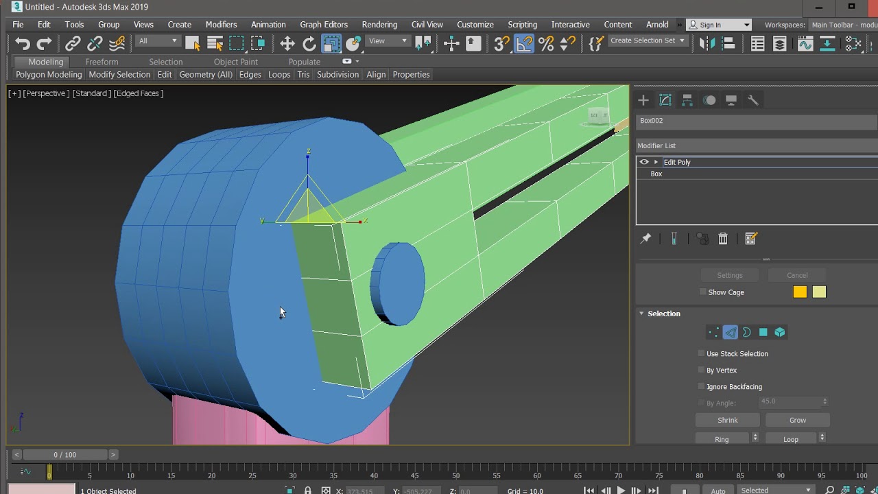 Modelado, animación brazo robótico 3d max