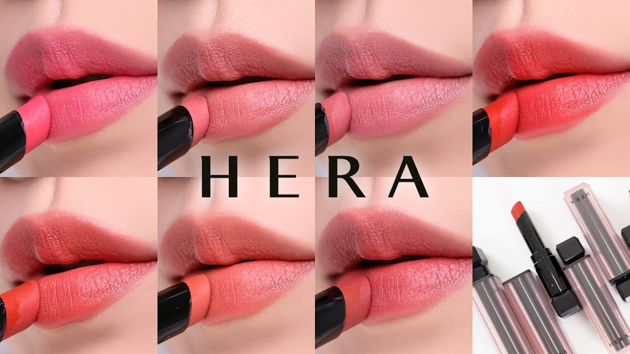[#화해발색사전📕] 헤라 2022 NEW 센슈얼 파우더 매트 립스틱 💄💋ㅣ전 색상 발색ㅣ톤별 비교