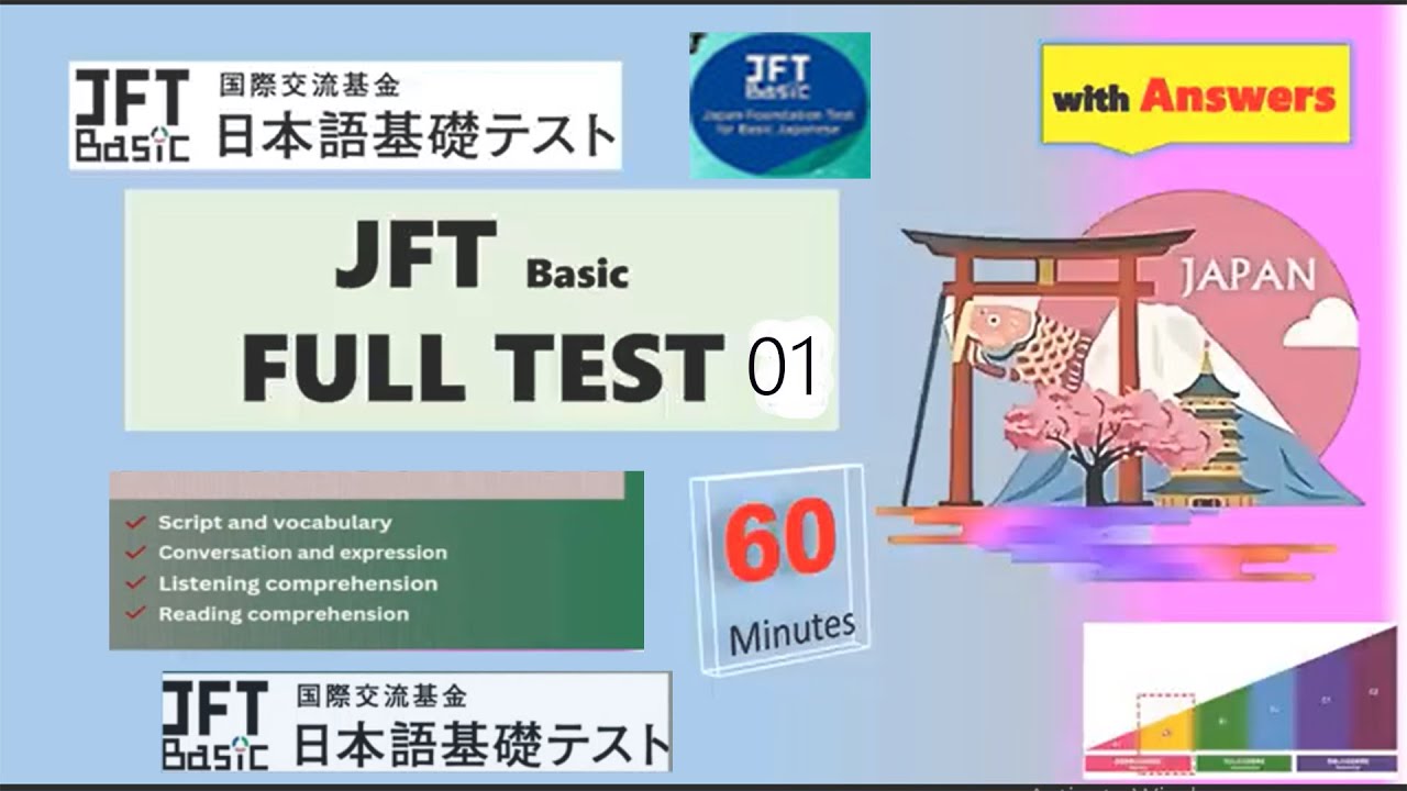 JFT Basic A2 Полный пример теста 2025 года с ответами | JFT Japanese Foundation Text