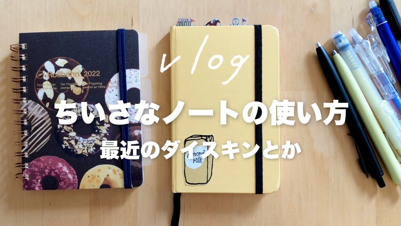ちいさなノートの使い方｜100均ノート, ダイスキン, ロルバーン, ライフログ, 入院日記｜手帳タイム vlog