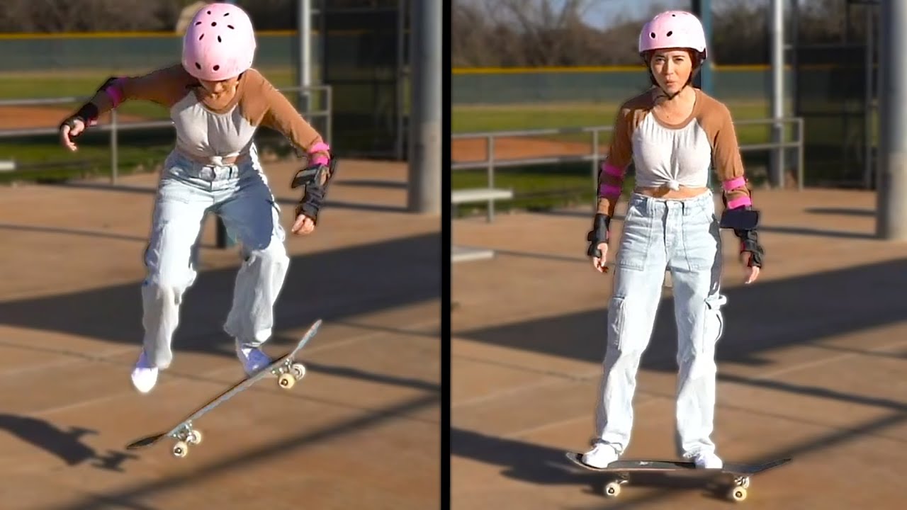 Maya finally LANDS an ollie with her NEW shoes