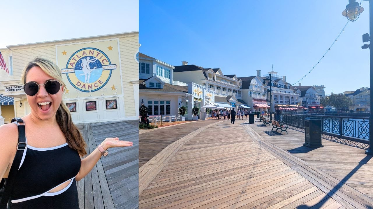 Full Tour of the Boardwalk Restaurants and Shops Near Epcot!