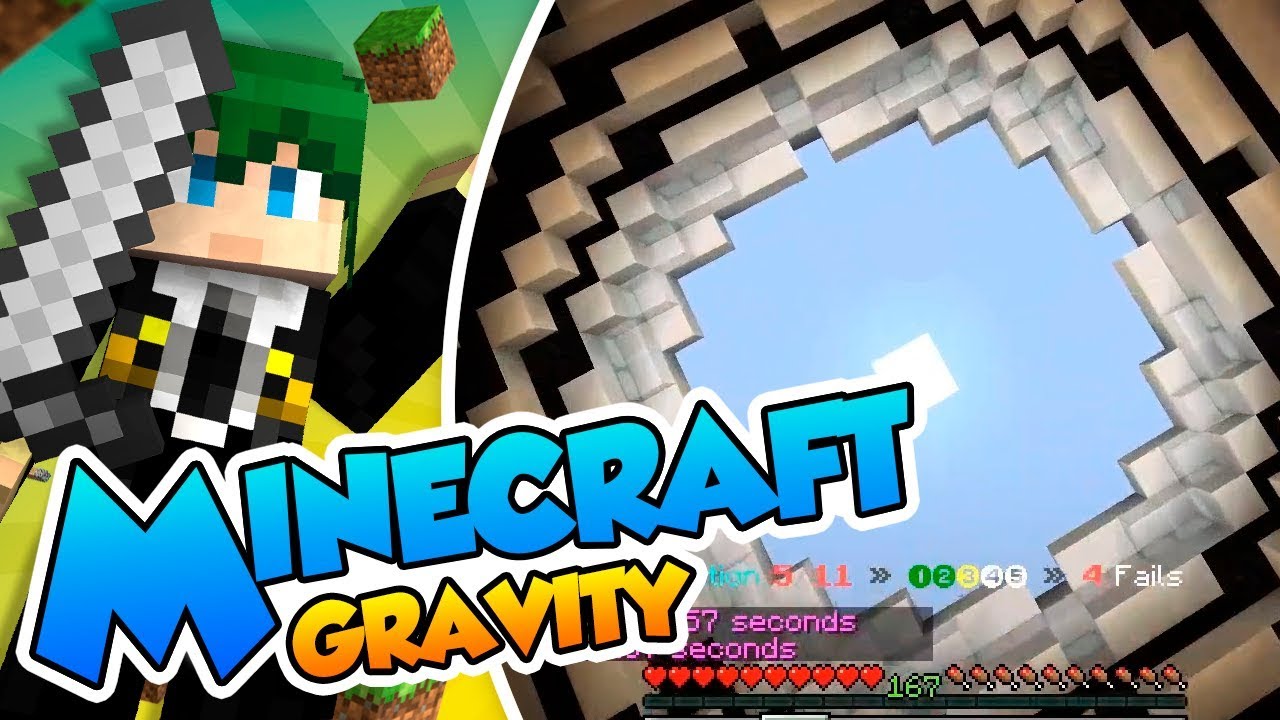 ¡Me lanzo a ciegas! - Minecraft minijuegos (Gravity) con @Naishys