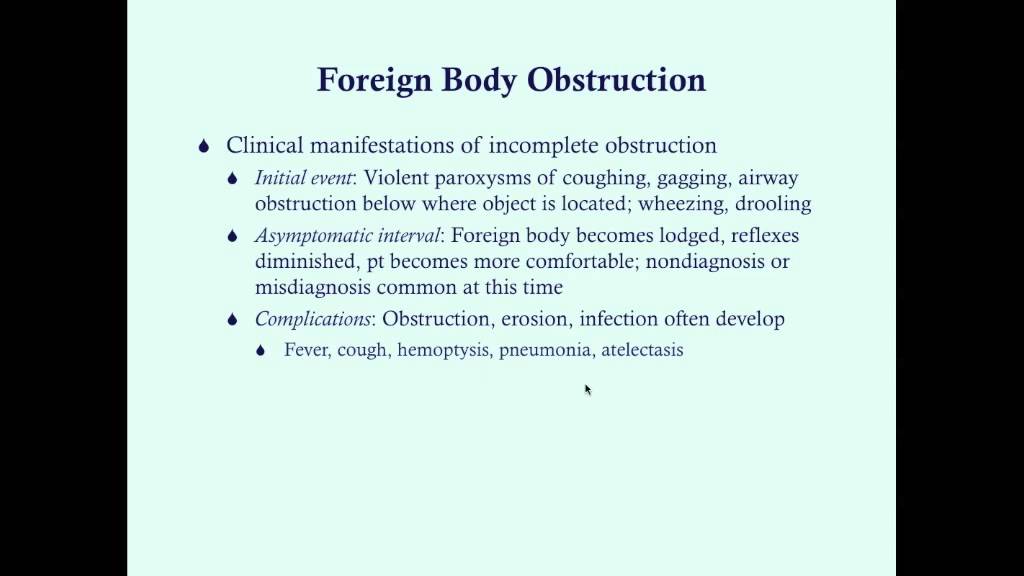 Foreign Body Obstruction - CRASH! Medical Review Series